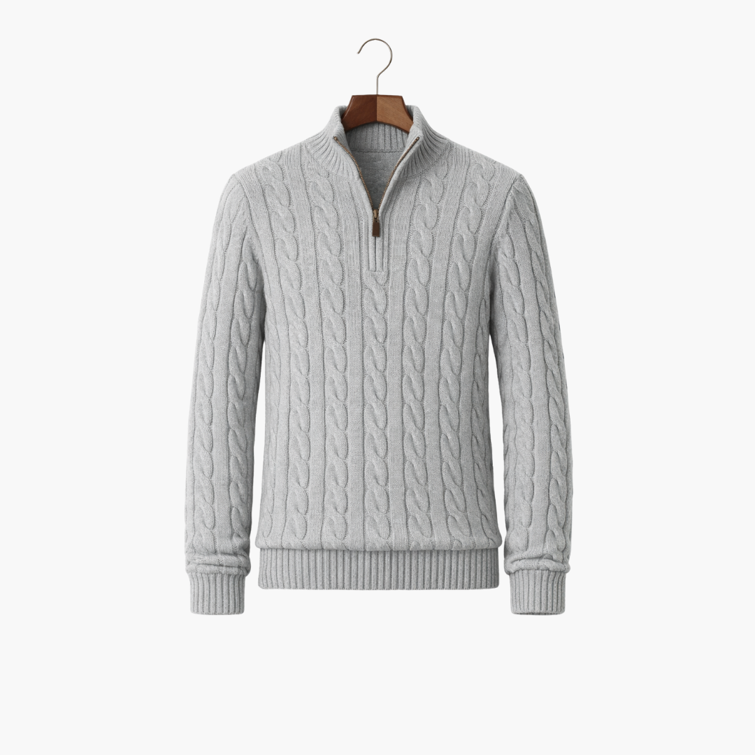 Half‑Zip Pullover with Collar for Men