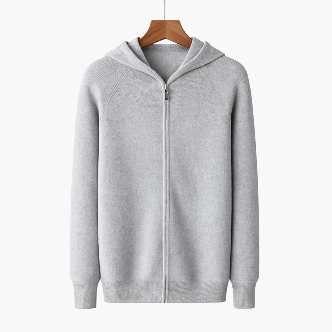 Cardigan with Ribbed Cuffs for Men