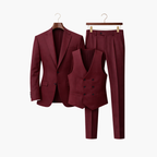 Men Tailored 3-Piece Suit | Slim Fit Blazer & Waistcoat