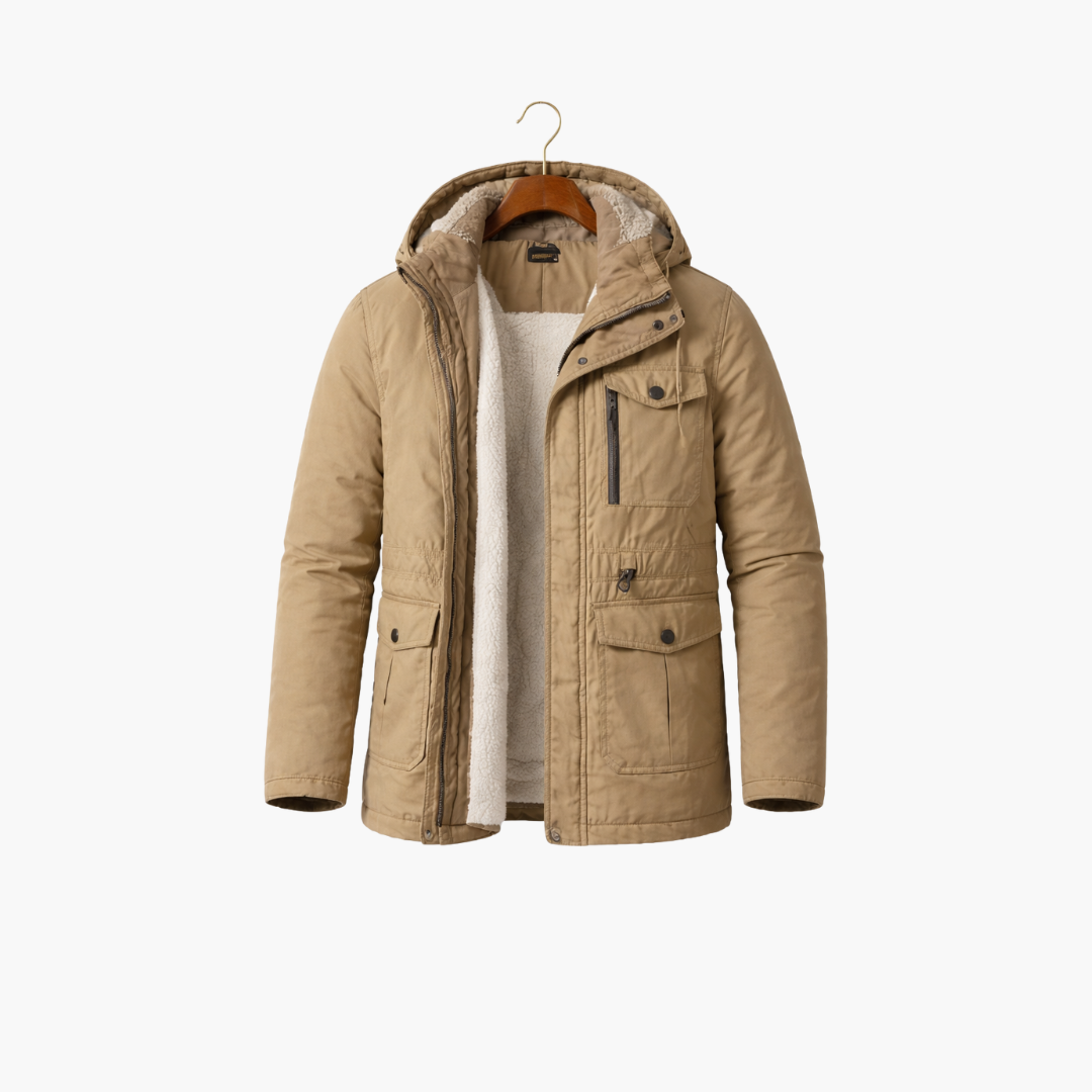Men Utility Parka | Insulated Hooded Winter Jacket