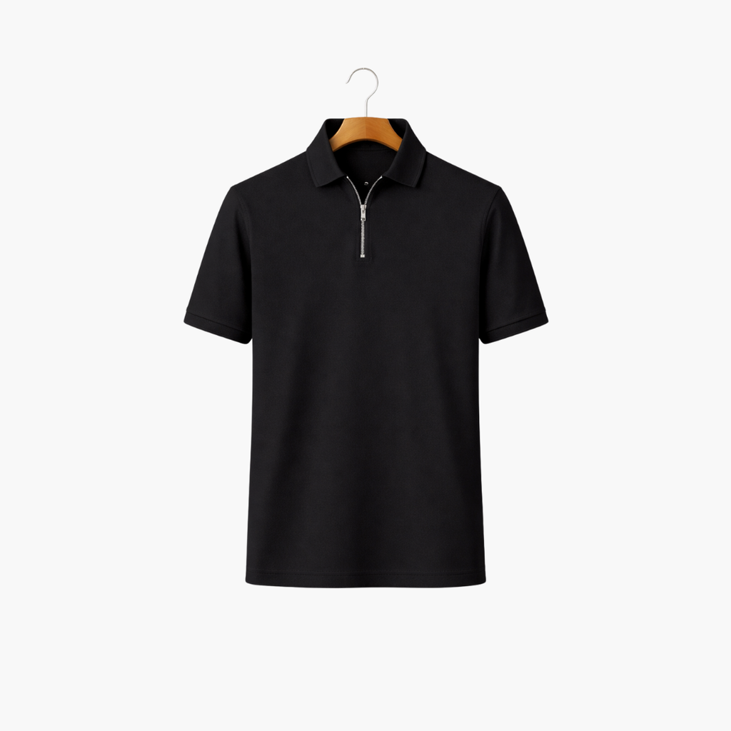Men Half-Zip Polo Shirt | Smart Casual Knit Top