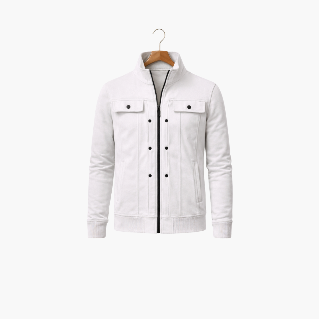 Men’s Minimalist Zip Jacket | Lightweight Smart Casual