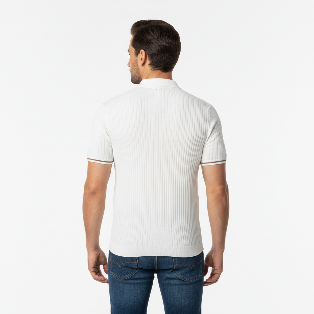 Men's Short Zip Polo | Classic Collar - photo 3
