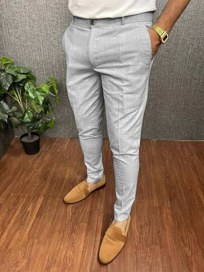 Modieuze Heren Net Chino Broek