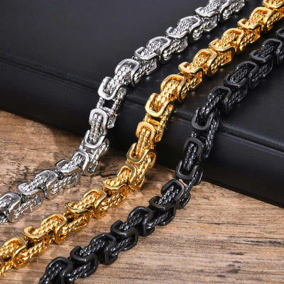 Men's Thick Byzantine Bracelets