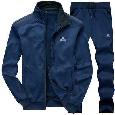 Lined men's tracksuit with collar
