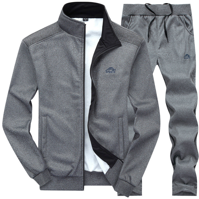Lined men's tracksuit with collar