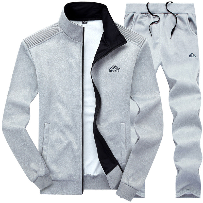 Lined men's tracksuit with collar