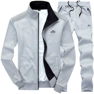Lined men's tracksuit with collar