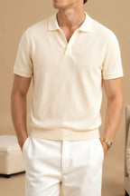Men’s Knit Polo Shirt | Short-Sleeve Collared Top