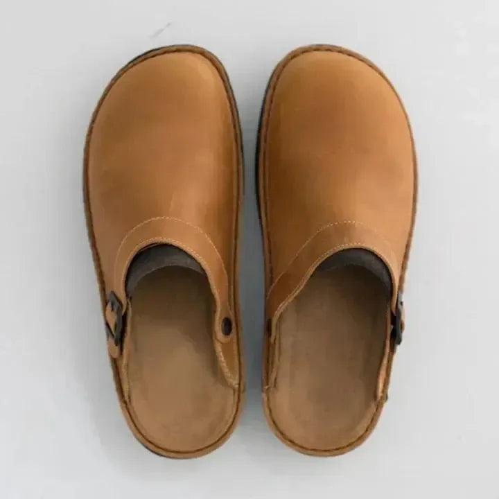 Greer Slippers | Orthopedische Comfort Pantoffels van Leer