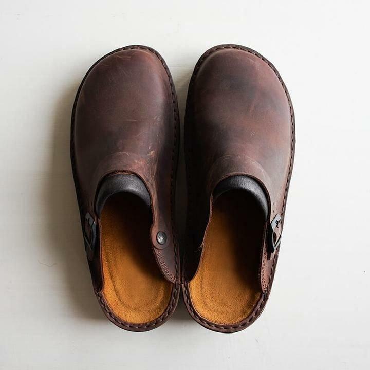 Greer Slippers | Orthopedische Comfort Pantoffels van Leer