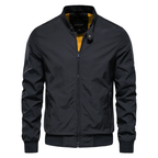 Bomber Jacket with Ribbed Cuffs for Men