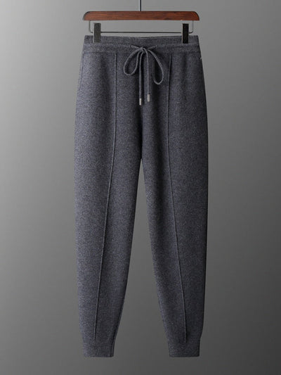 Cashmere Jogging Trousers with Elastic Waist for Men