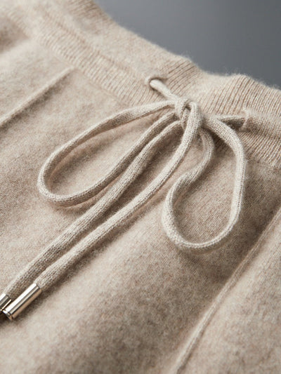 Cashmere Jogging Trousers with Elastic Waist for Men