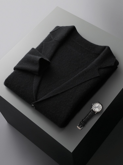 Elegant Cardigan with Button‑Front for Men