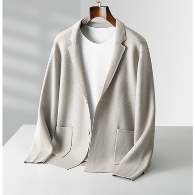 Elegant Cardigan with Button‑Front for Men