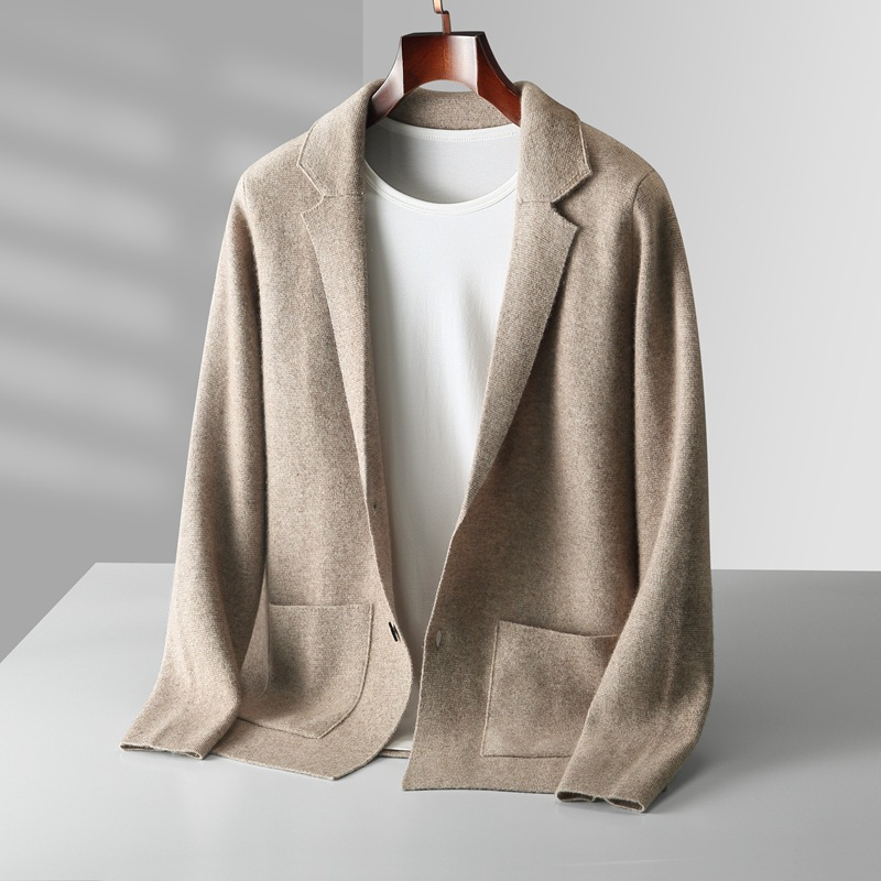 Elegant Cardigan with Button‑Front for Men
