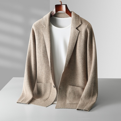Elegant Cardigan with Button‑Front for Men