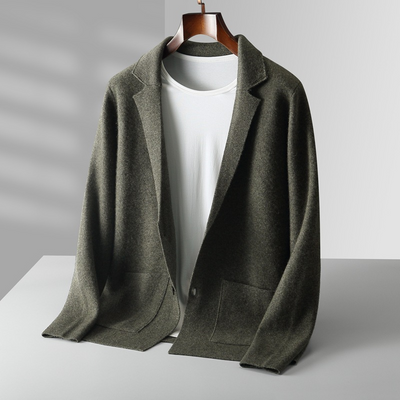 Elegant Cardigan with Button‑Front for Men
