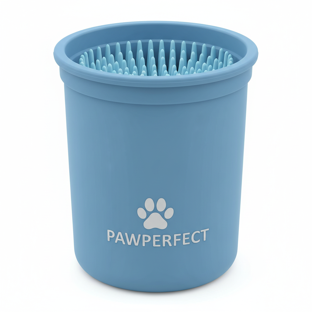 Dog paw cleaner cup front view