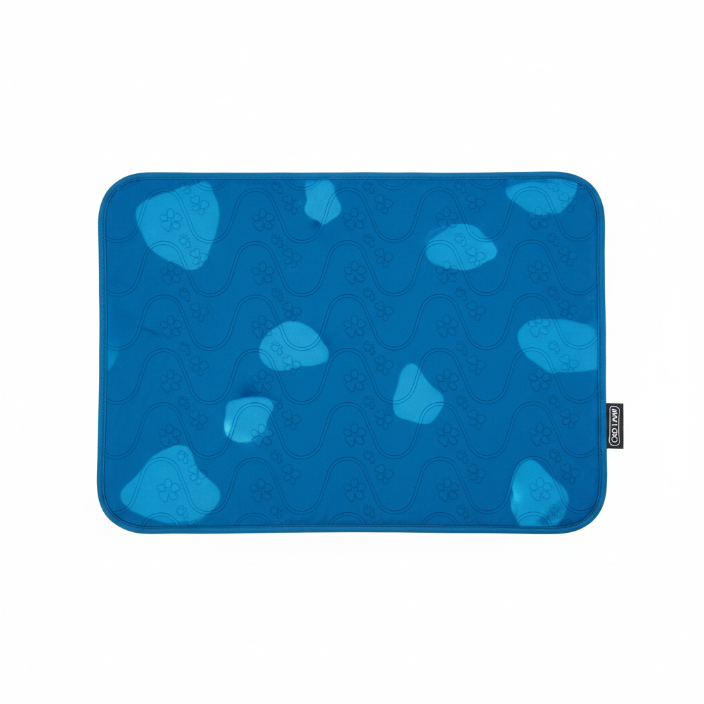 Dog cooling mat top view