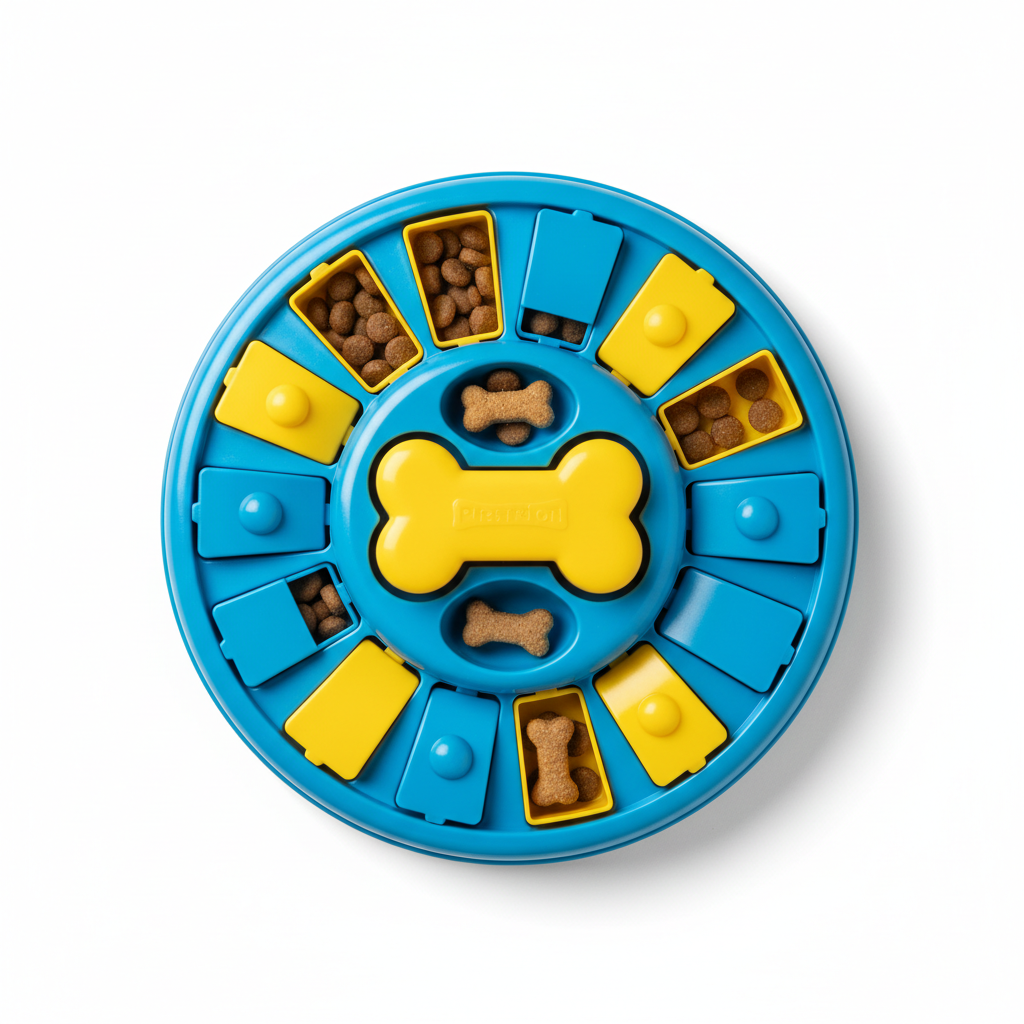 Dog treat puzzle toy top view