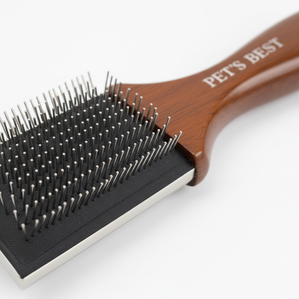 Pet grooming slicker brush detail