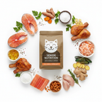 Senior cat food with fresh salmon and joint ingredients