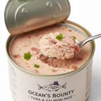 Wet cat food pate texture close up