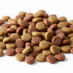 Senior cat food kibble texture close up