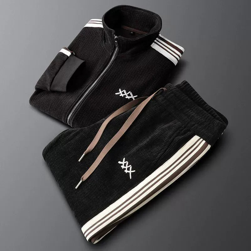 Men’s Modern Two-Piece Tracksuit | Casual Zip Set