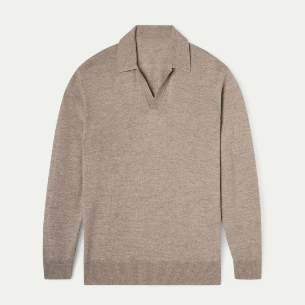 Old Money Style V Neck Polo Shirt for Men