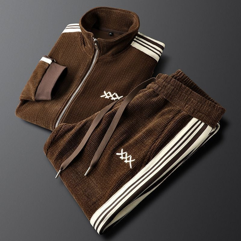 Men’s Modern Two-Piece Tracksuit | Casual Zip Set