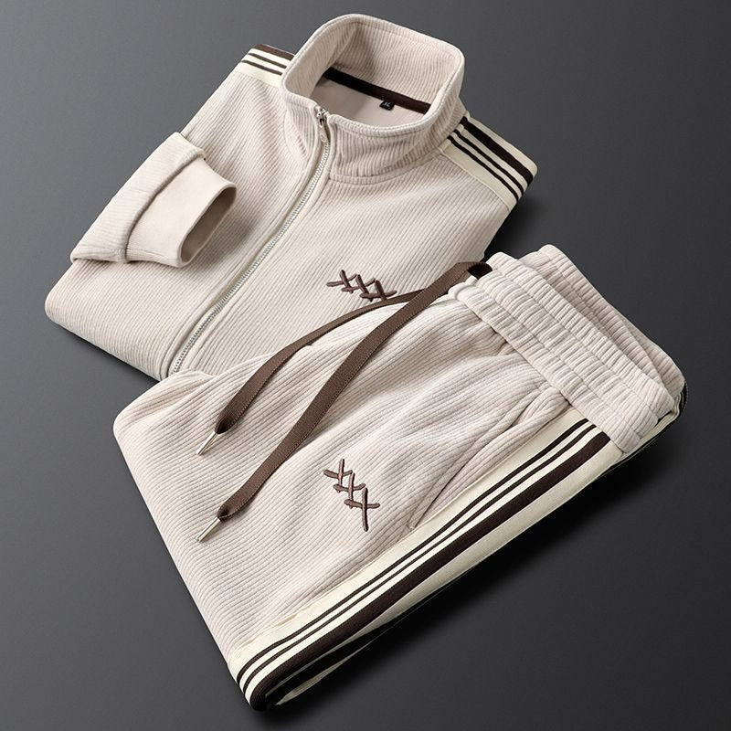 Men’s Modern Two-Piece Tracksuit | Casual Zip Set
