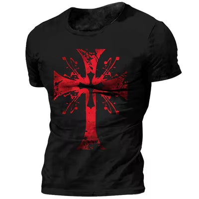 Men’s Loose Round Neck Crusader T-shirt