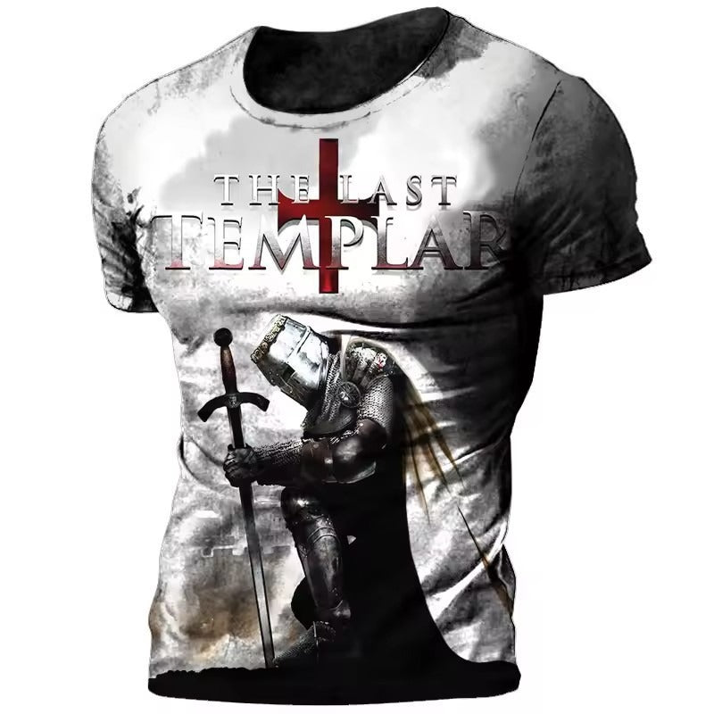 Men’s Loose Round Neck Crusader T-shirt