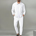 Men’s Modern Two-Piece Set | Casual Zip Jacket Outfit