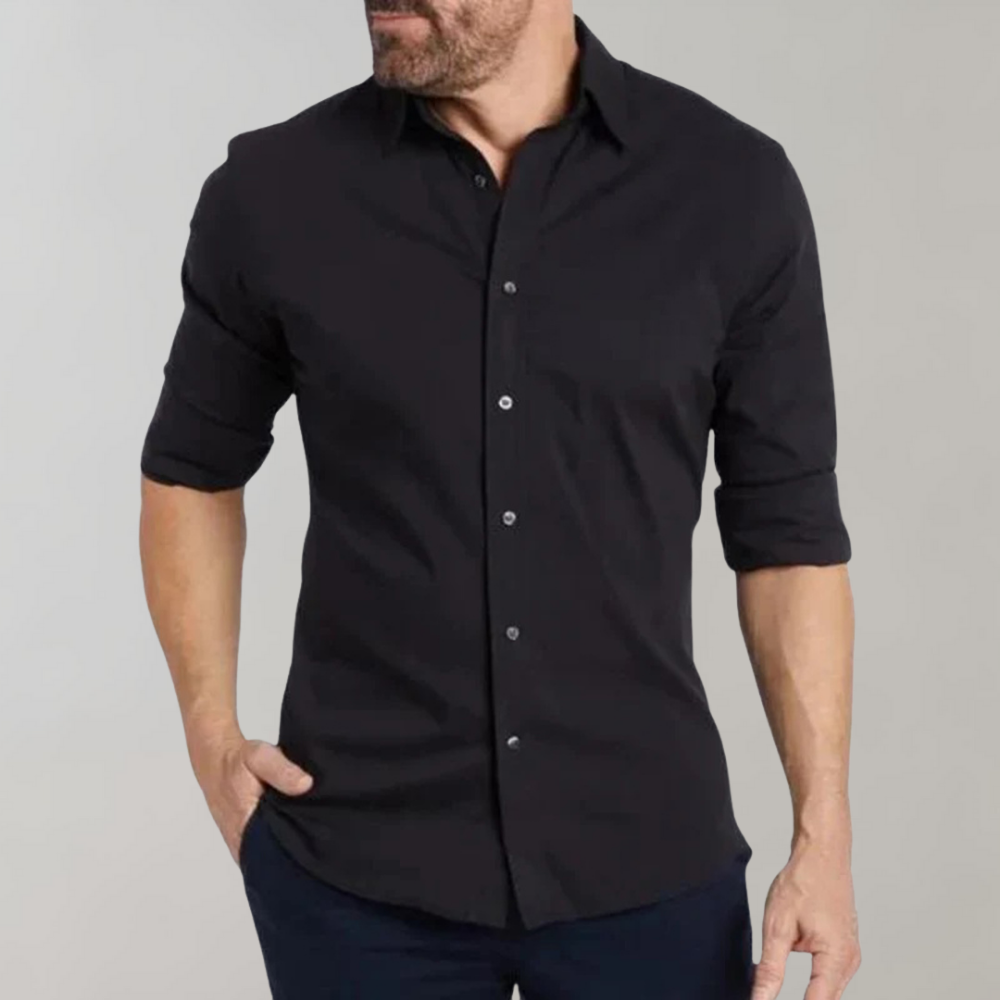 Men’s Fitted Shirt with Classic Collar | Smart Casual Look