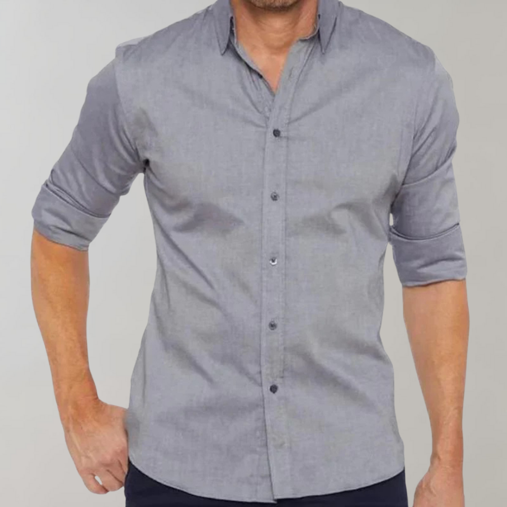 Men’s Fitted Shirt with Classic Collar | Smart Casual Look