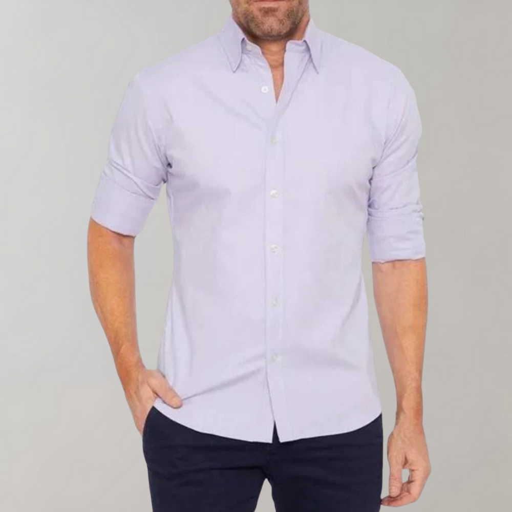 Men’s Fitted Shirt with Classic Collar | Smart Casual Look