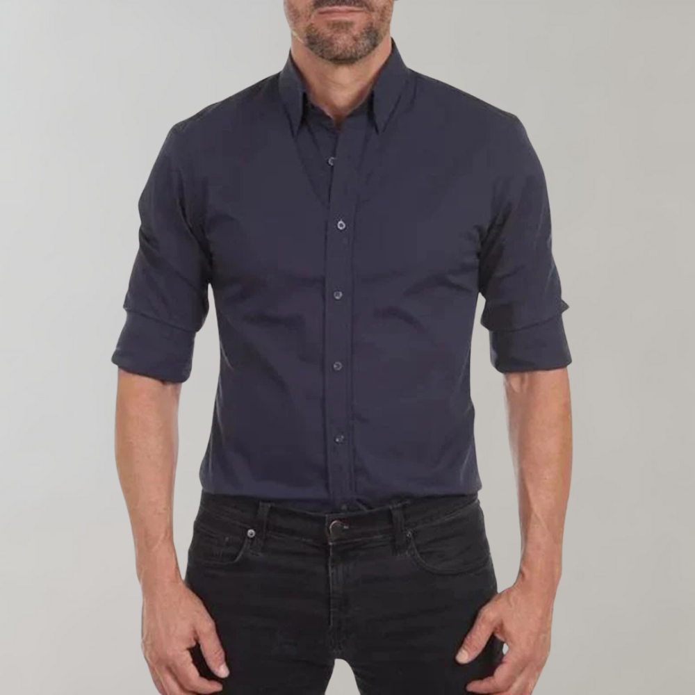 Men’s Fitted Shirt with Classic Collar | Smart Casual Look