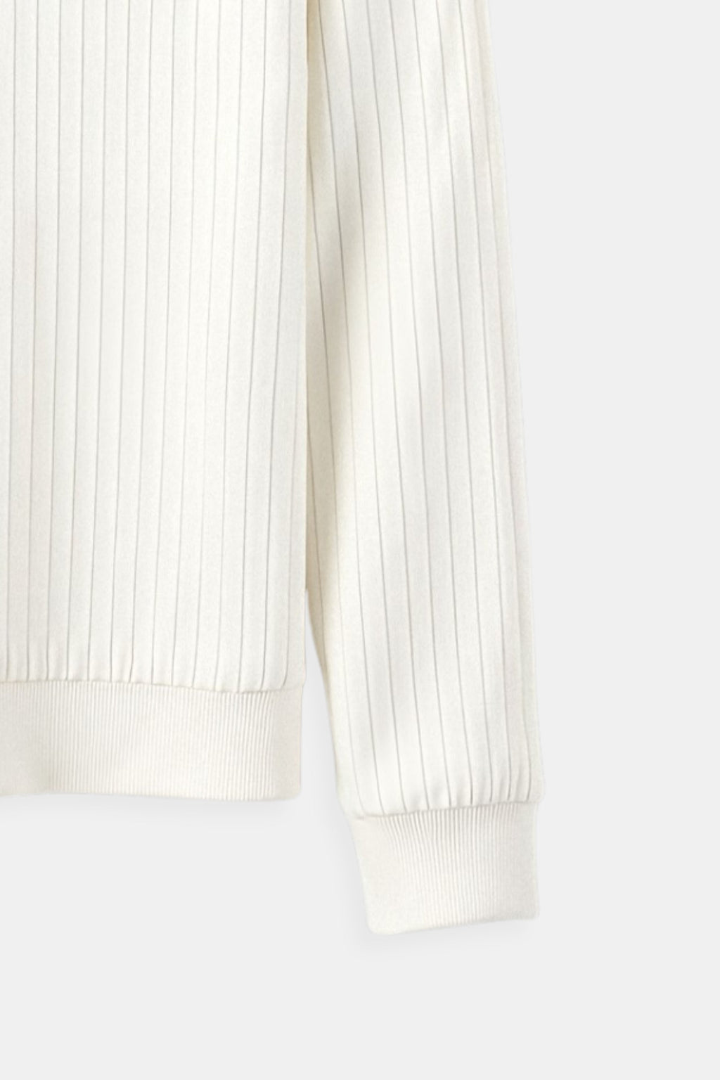 Męski sweter z okrągłym dekoltem | Minimalistyczny prążkowany top z dzianiny