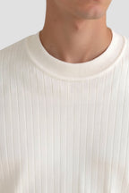 Men’s Crew Neck Sweater | Minimal Ribbed Knit Top