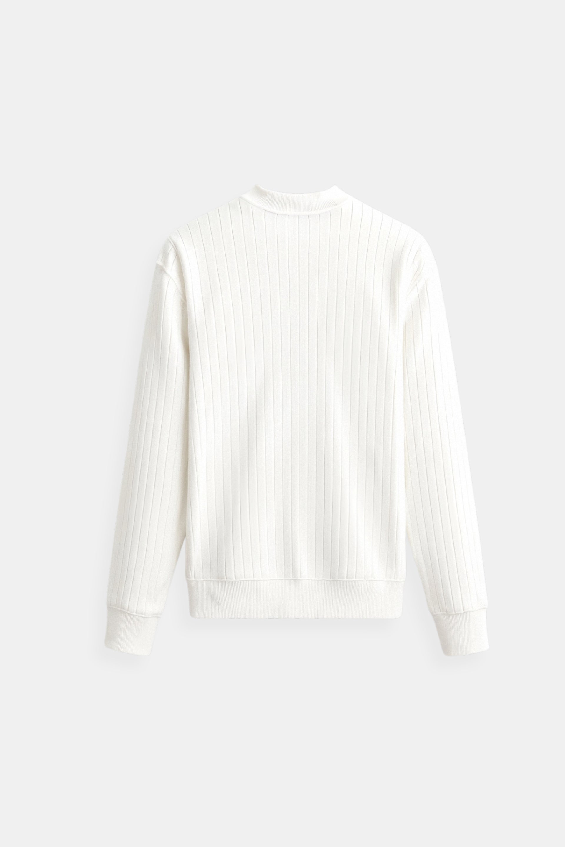Men’s Crew Neck Sweater | Minimal Ribbed Knit Top