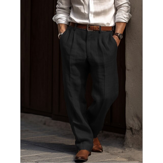 Linen Trousers with Elegant Cut for Men