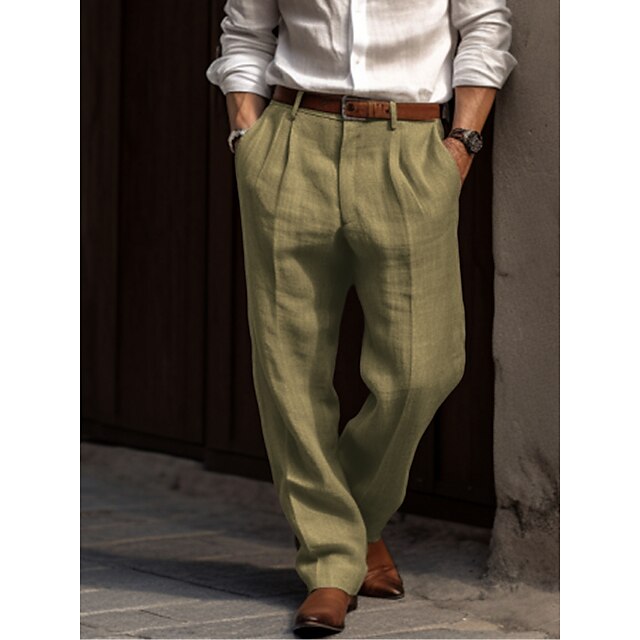Linen Trousers with Elegant Cut for Men