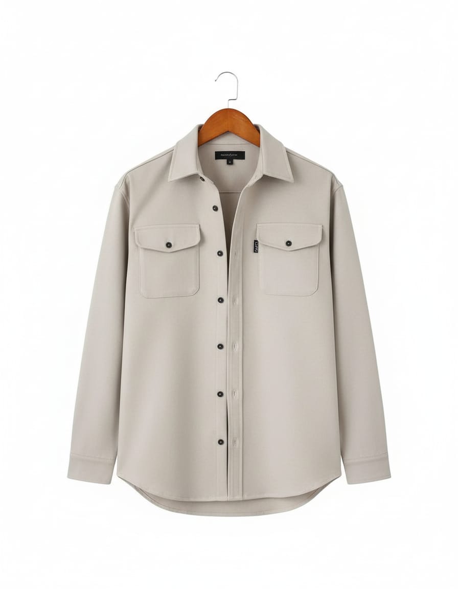 Mens Overshirt Long Sleeve Smart Casual Look