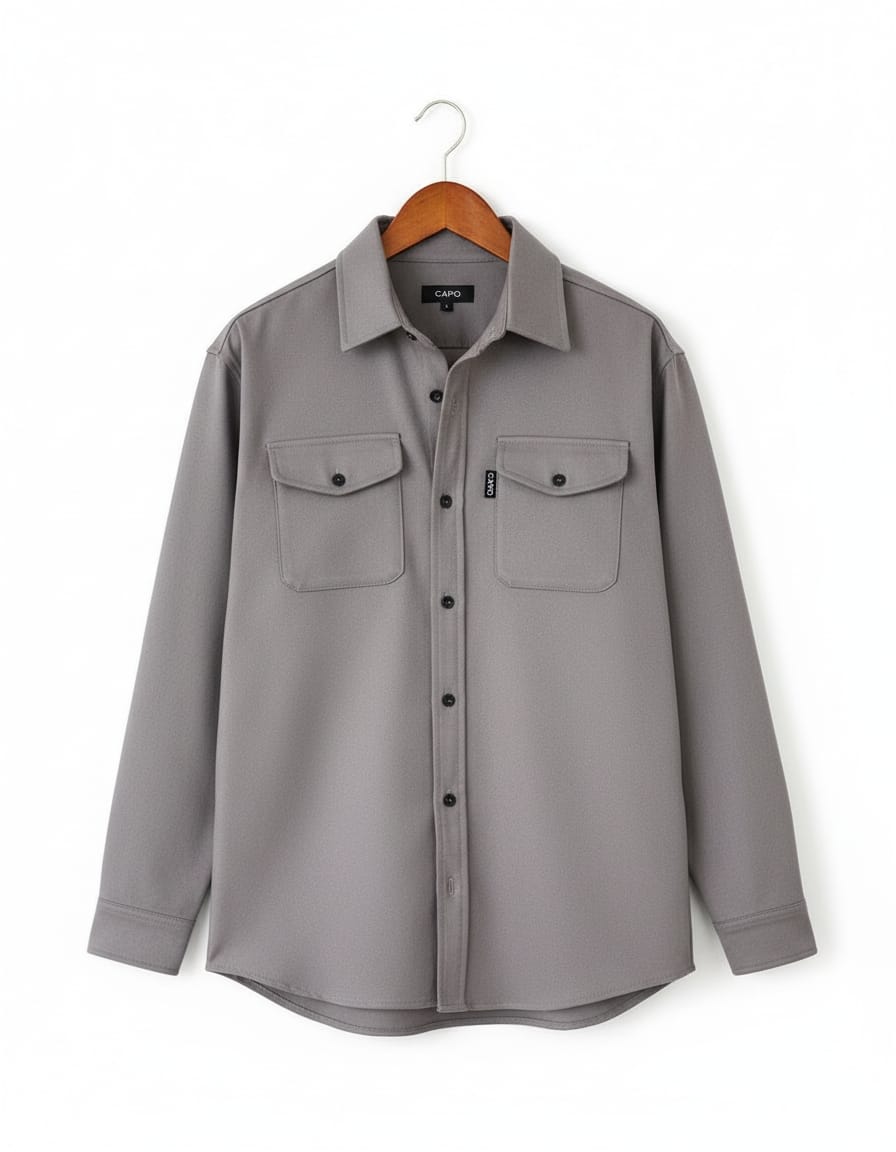 Mens Overshirt Long Sleeve Smart Casual Look