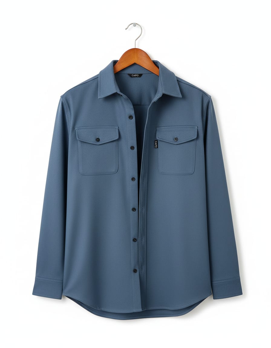 Mens Overshirt Long Sleeve Smart Casual Look